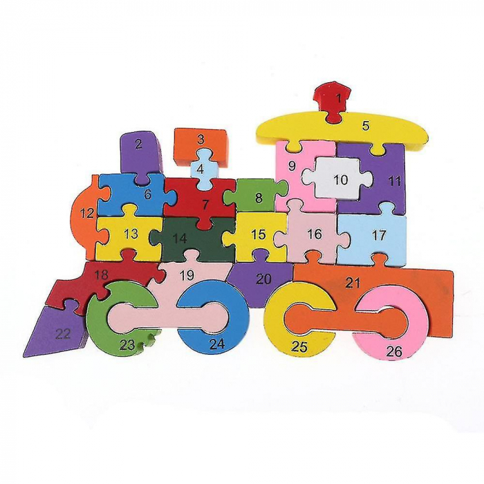 Puzzle TRENULEŢ din lemn, cu piese mari 2 [2]
