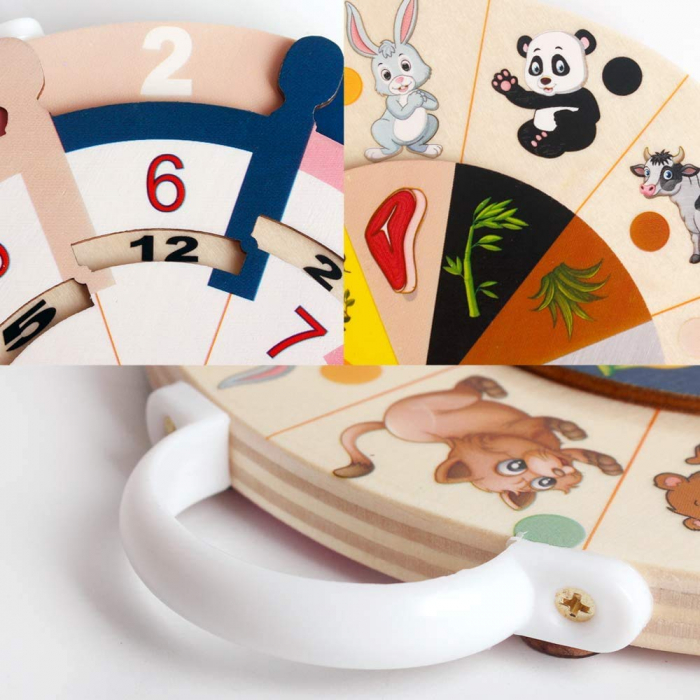Roata educativa 2 in 1 tabla inmultirii si mancarea preferata a animalelor [7]