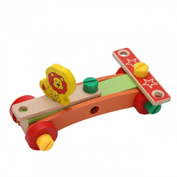 Scaunel de asamblat cu suruburi din lemn Changed Nut Disassembling Chair [5]