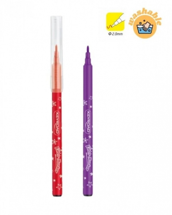 Set 12 carioci lavabile Fiber Marker Keyroad [2]