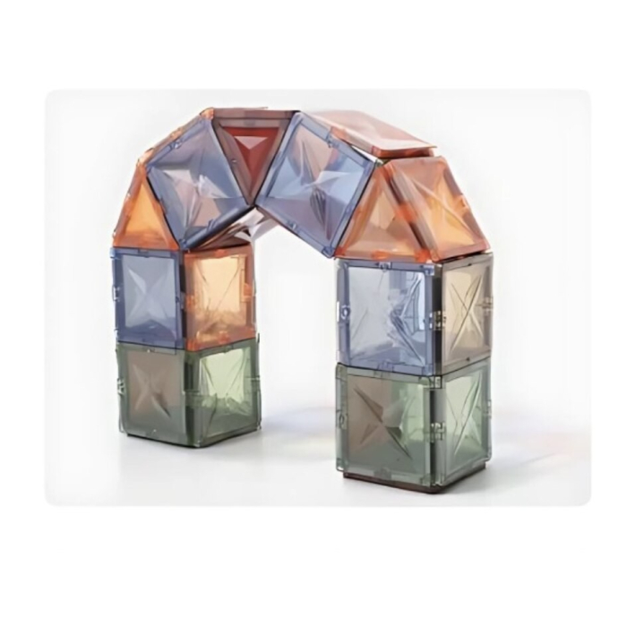 Set 20 de piese de construit magnetice din plastic transparent Onshine [2]