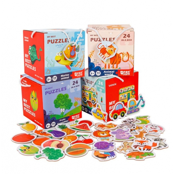 Set 24 puzzle din 2 bucăţi- FRUCTE ŞI LEGUME-MY BEST PUZZLES 24 IN A BOX FRUITS VEGETABLES [2]