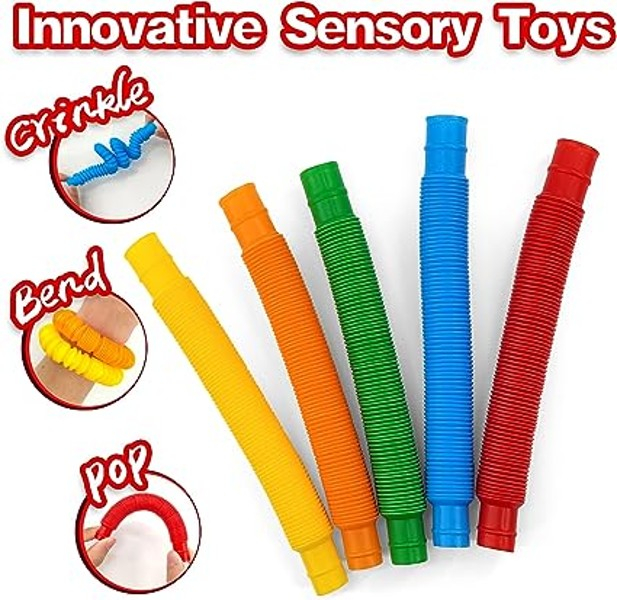 Set 3 jucarii senzoriale Fidget Pop Tubes [4]
