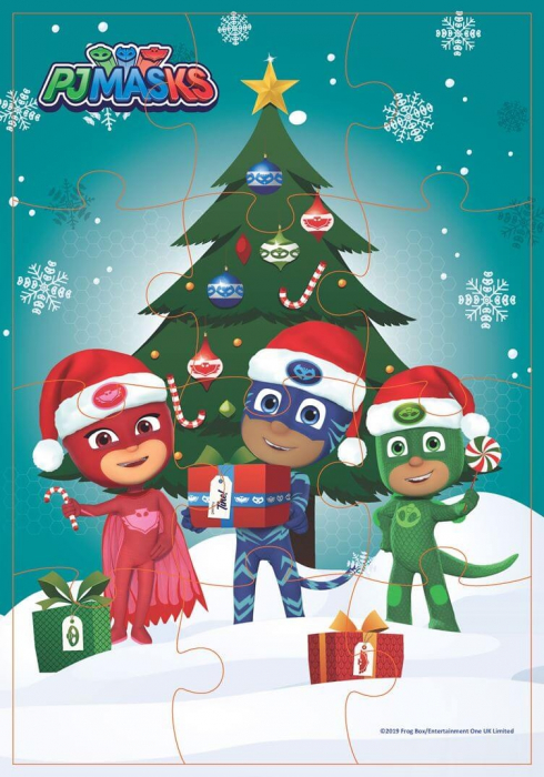 Set 3 Puzzle si carte cu activitati PJ MASKS salveaza Craciunul! [5]