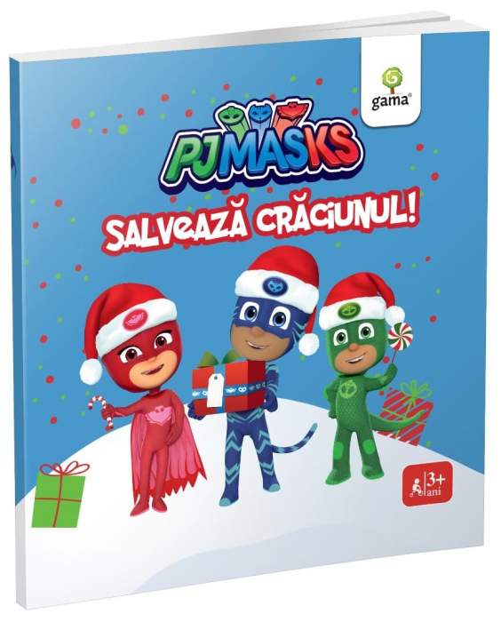 Set 3 Puzzle si carte cu activitati PJ MASKS salveaza Craciunul! [2]