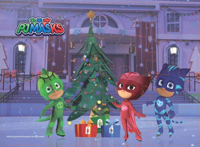 Set 3 Puzzle si carte cu activitati PJ MASKS salveaza Craciunul! [6]