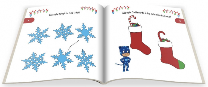 Set 3 Puzzle si carte cu activitati PJ MASKS salveaza Craciunul! [4]
