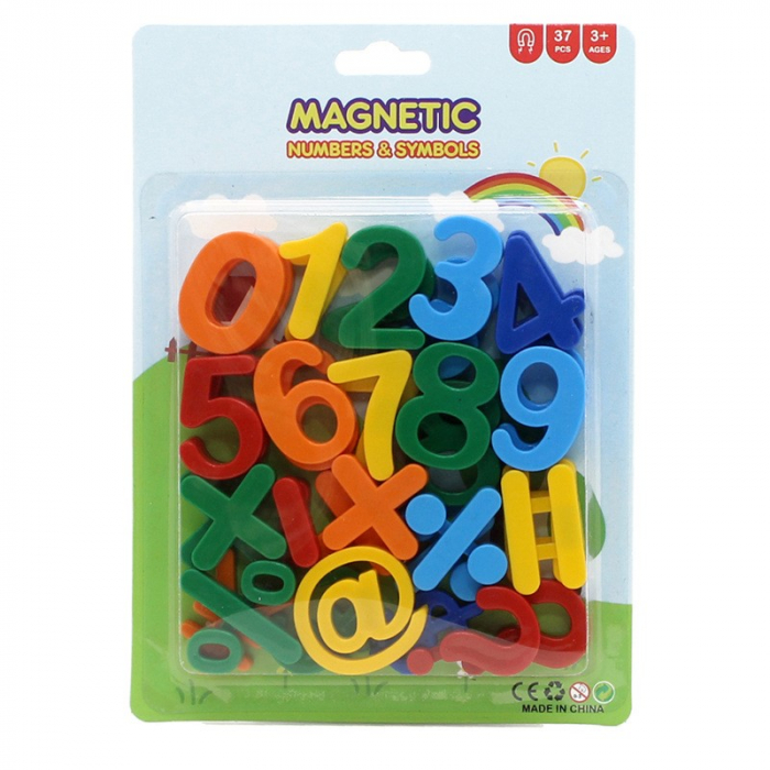 Set 37 magneti pentru frigider din plastic multicolor cifre si simboluri [1]