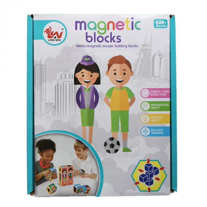 Set 6 cuburi magnetice PUZZLE MESERII 2 [2]