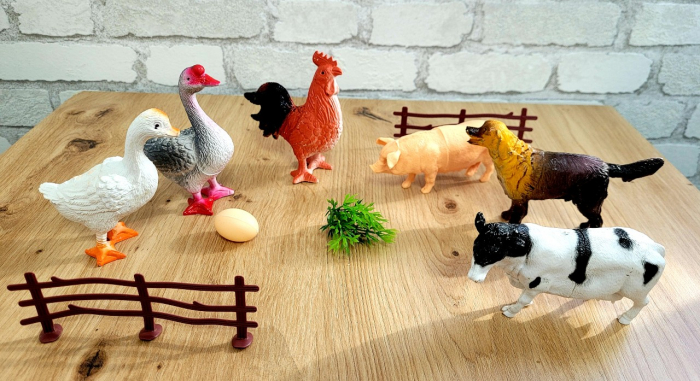 Set 6 figurine ANIMALE ŞI PĂSĂRI DE LA FERMĂ [1]