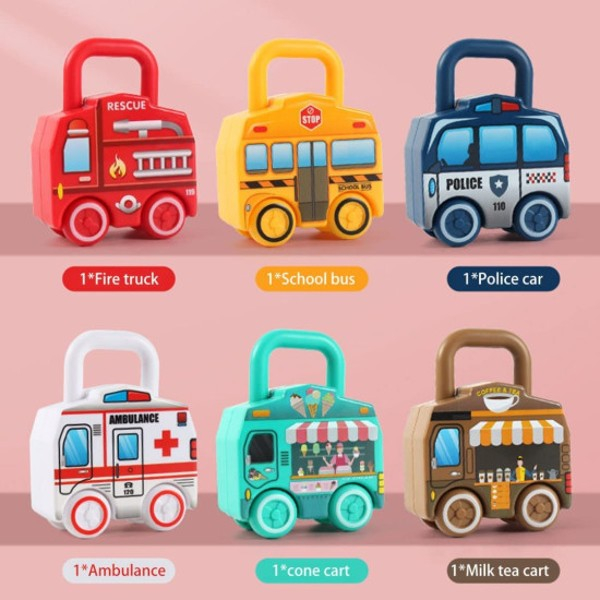 Set 6 lacate masinute cu cheie UNLOCK VEHICLE [2]