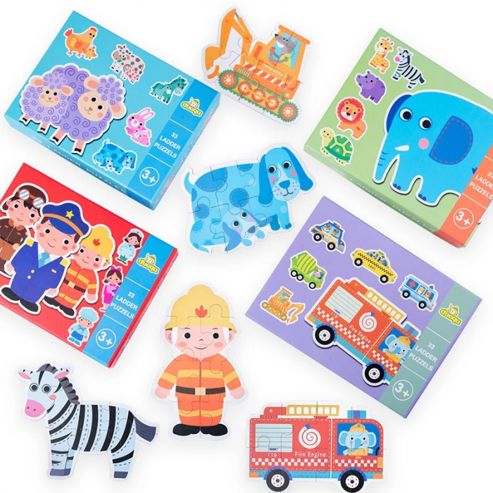 Set 6 puzzle din carton cu piese mari 33 de piese [2]
