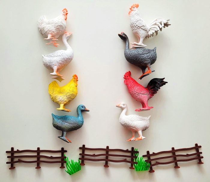 Set 8 figurine păsări de la fermă [2]
