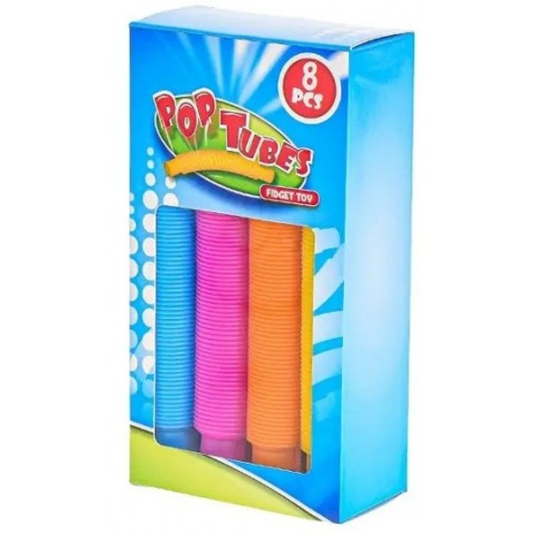 Set 8 jucarii senzoriale Fidget Pop Tubes [5]