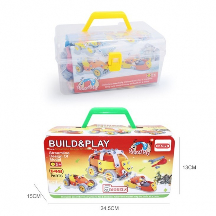 Set creativ pentru construit masini 148 piese [3]