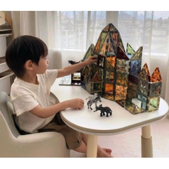 Set de construit cu piese magnetice Onshine Magnetic Tiles 100 de piese [3]