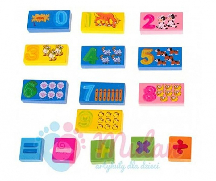Set de cuburi din lemn pentru construit 100 de piese FERMA ANIMALELOR Farm Animals Blocks [3]