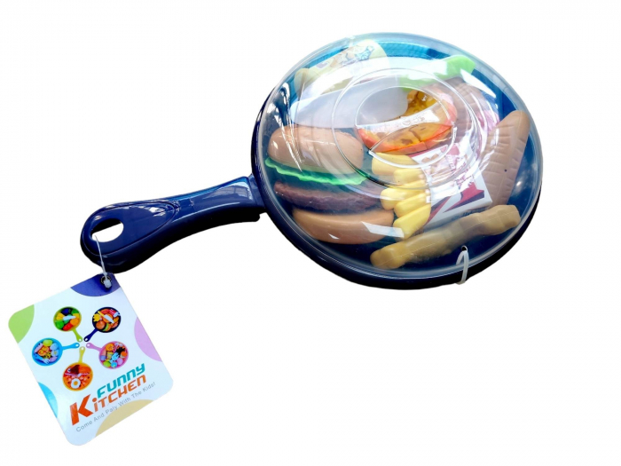 Set de joaca de bucatarie tigaie cu alimente [3]