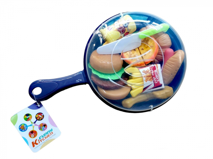 Set de joaca de bucatarie tigaie cu alimente [2]