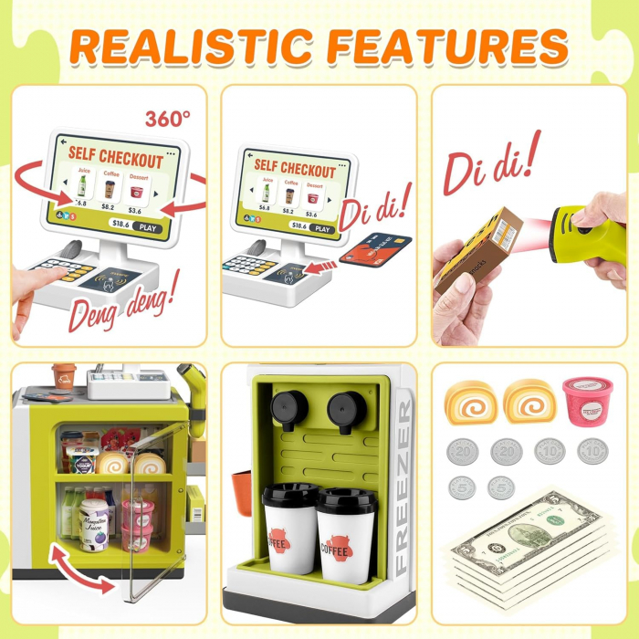 Set de joaca Supermarket interactiv cu sunete 46 de piese [5]