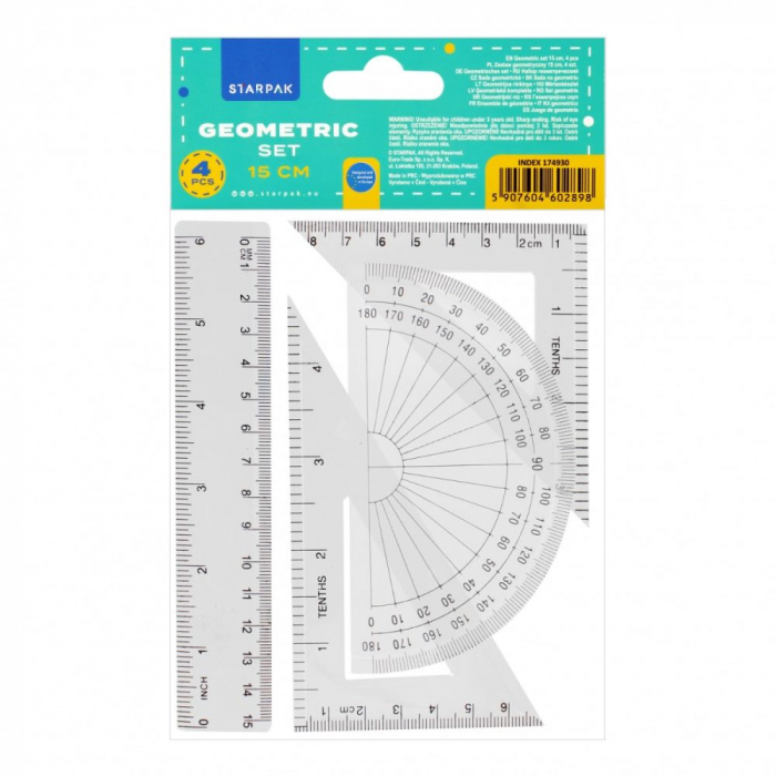 Set geometrie, Starpak 15 cm, 4 piese [1]