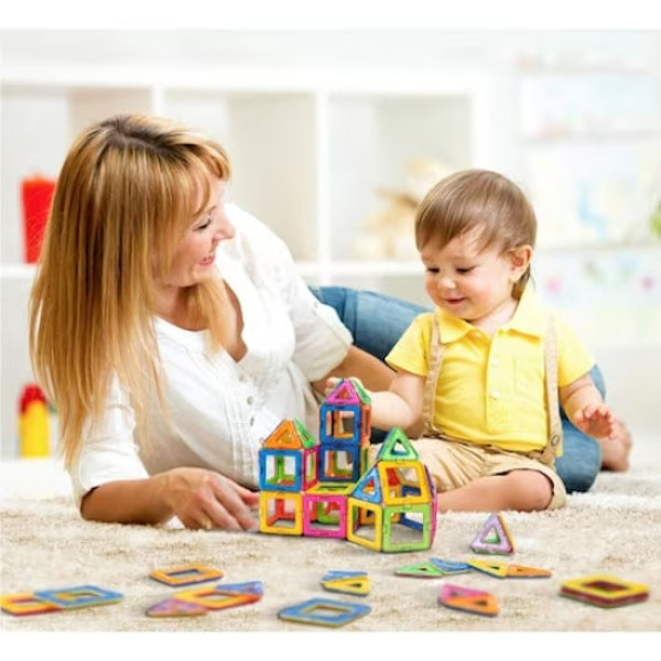 Set magnetic de construit 60 de piese forme geometrice din plastic abs Magnetic building blocks [4]