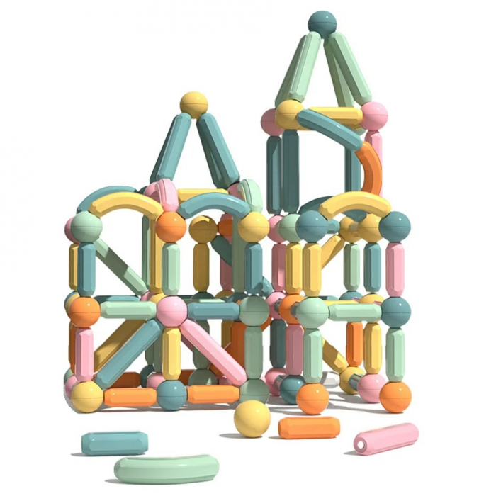 Set magnetic de construit Magnetic Building Sticks Blocks 61 de piese [2]