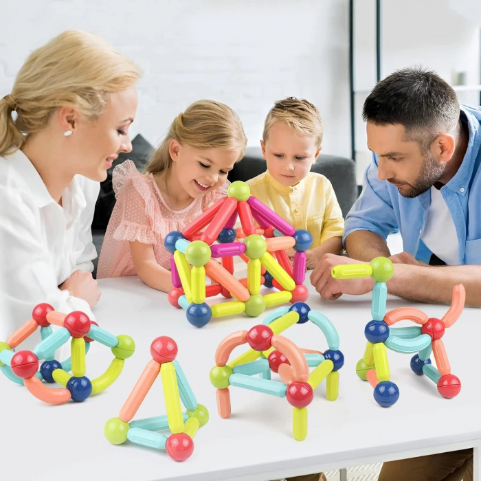 Set magnetic de construit MAGNETIC STICKS 128 de piese STEM [2]