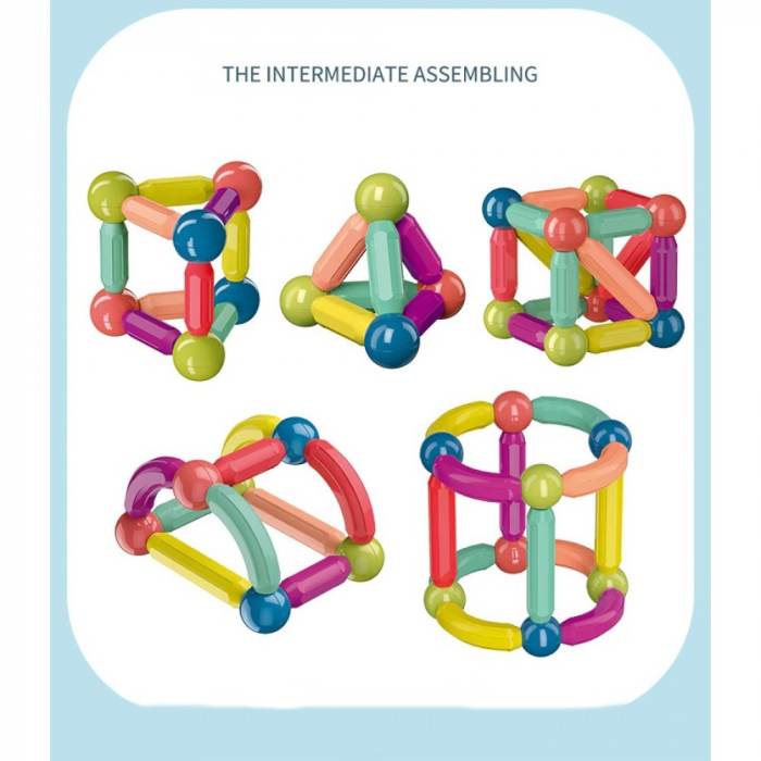 Set 64 piese magnetice de construit MAGNETIC STICKS STEM [6]