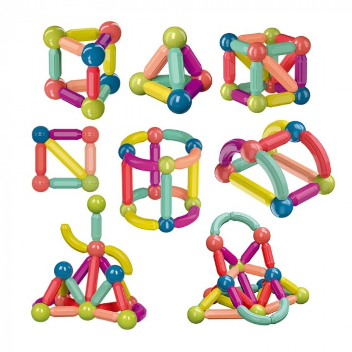 Set 64 piese magnetice de construit MAGNETIC STICKS STEM [5]