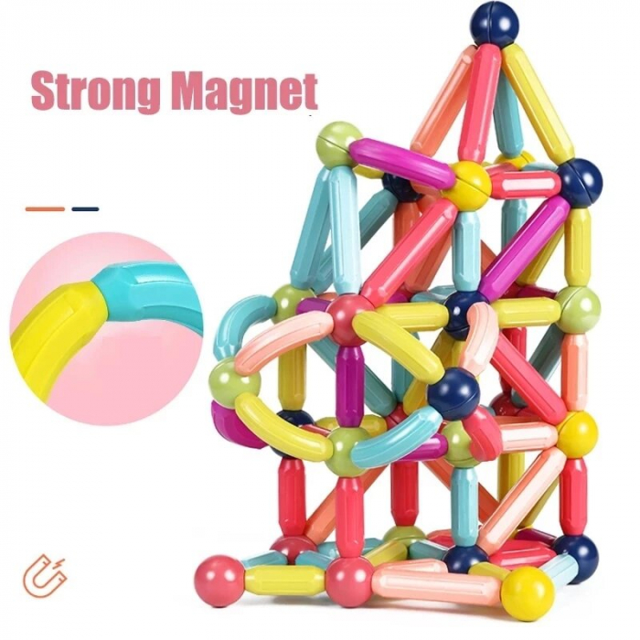 Set 64 piese magnetice de construit MAGNETIC STICKS STEM [10]
