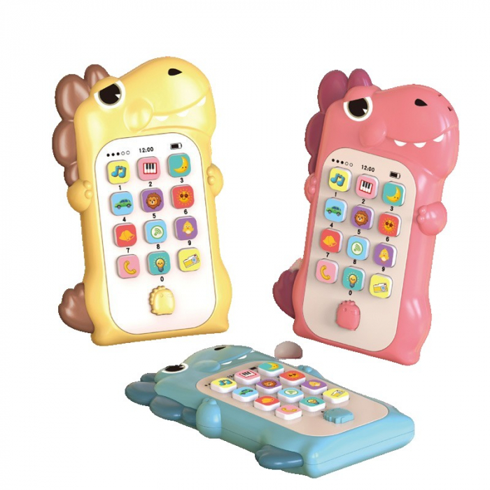Telefon interactiv de jucarie cu functii educative model dinozaur [1]