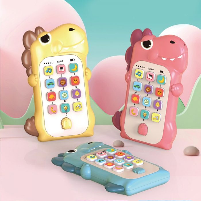 Telefon interactiv de jucarie cu functii educative model dinozaur [2]