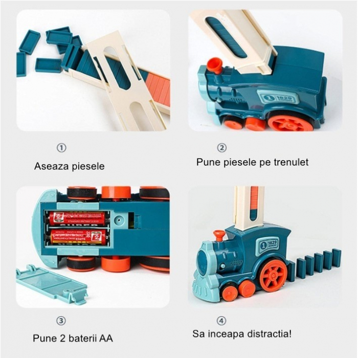 Trenulet cu baterii cu 60 de piese Domino [3]