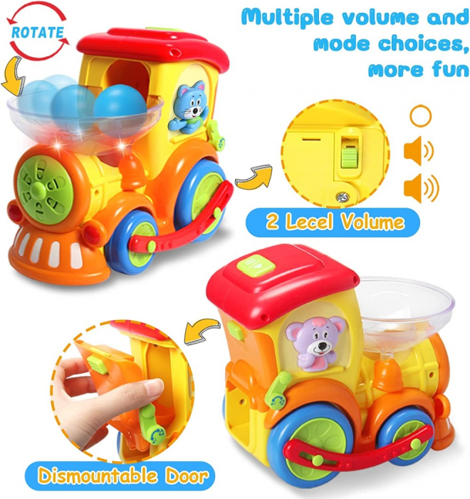 Trenulet interactiv cu bile Descarca si Pleaca Hola Toys Drop n go train [5]