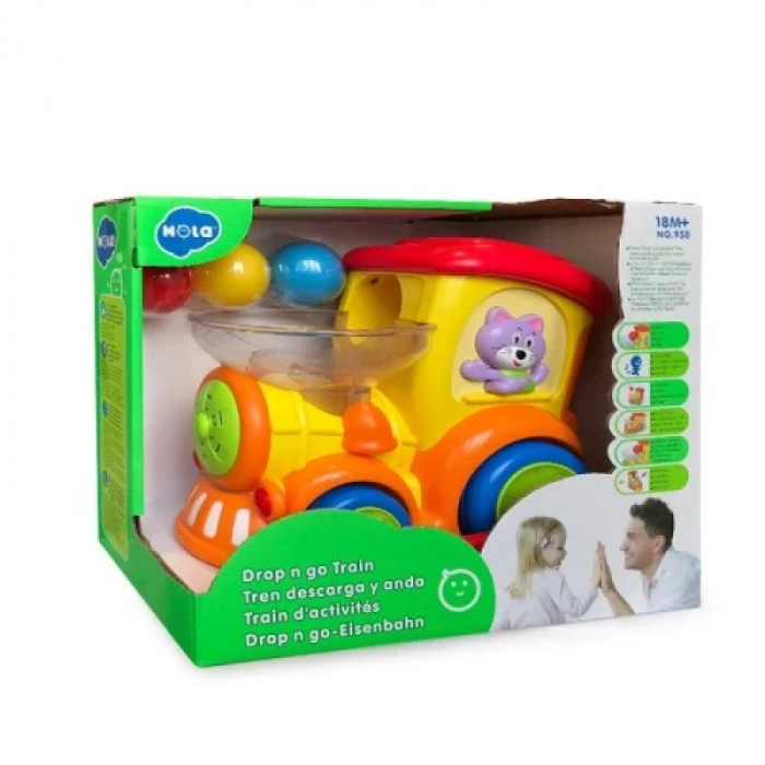 Trenulet interactiv cu bile Descarca si Pleaca Hola Toys Drop n go train [6]