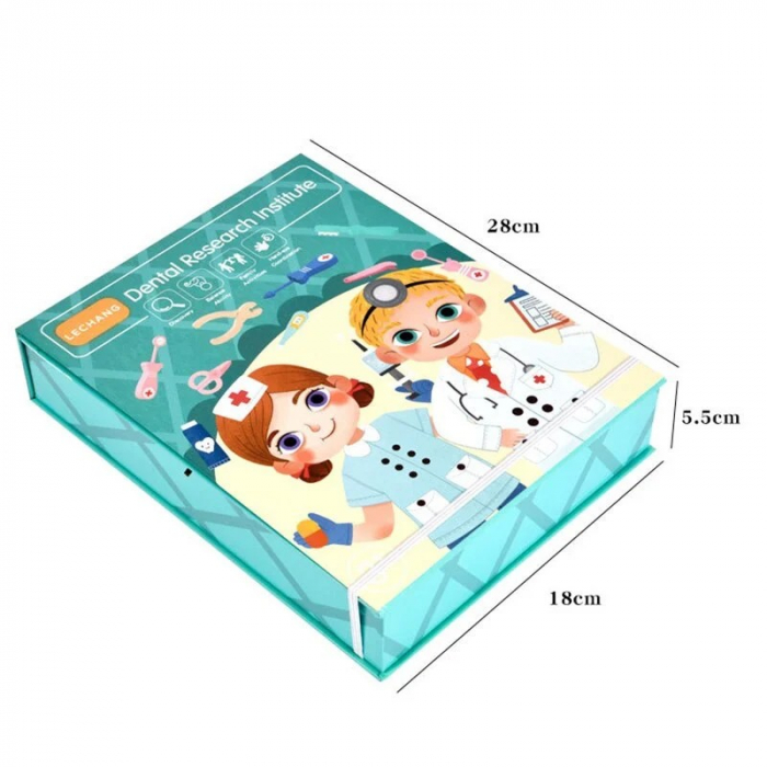 Trusa de doctor stomatolog din lemn tip carte magnetica [7]
