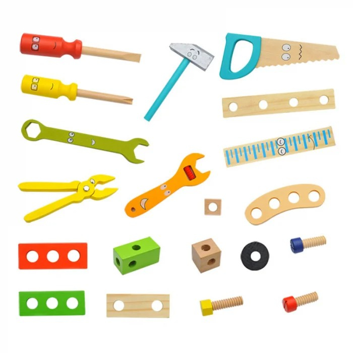 Trusa de scule din lemn micul constructor Simulation Toolbox 34 de piese [6]