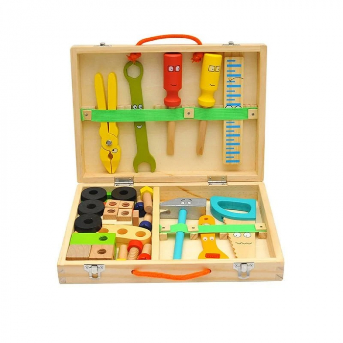 Trusa de scule din lemn micul constructor Simulation Toolbox 34 de piese [3]