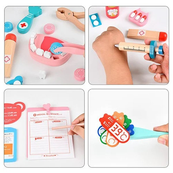 Trusă doctor dentist din lemn Doctor Toy Set [3]
