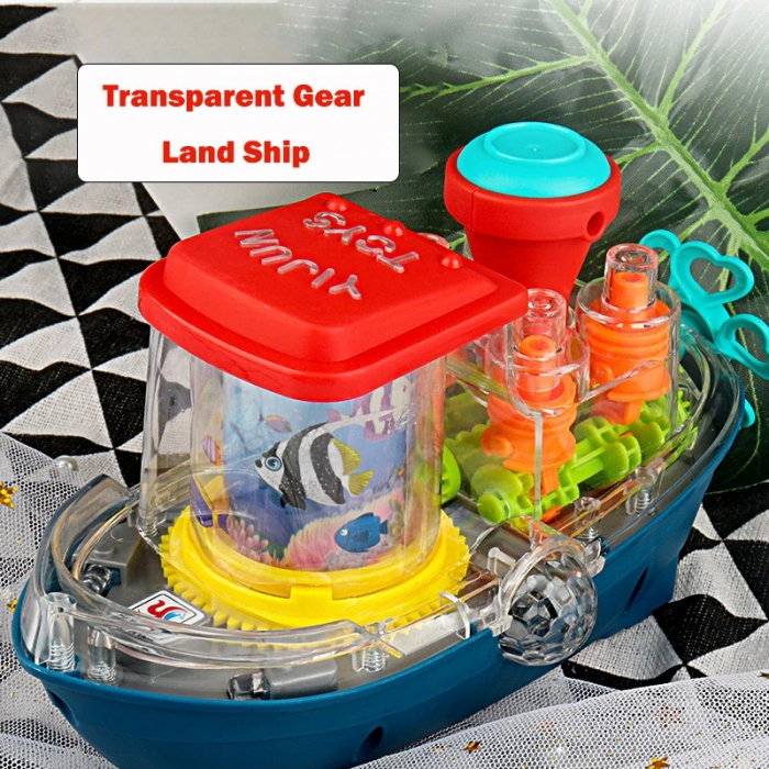 Vaporas cu sunete şi lumini cu carcasă transparentă Transparent gear Land Ship [4]