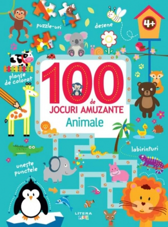 Cărţi de activităţi - 100 de jocuri amuzante. Animale