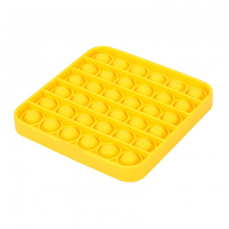 Jucărie senzorială POP IT culoare galbenă, formă pătrată [1]