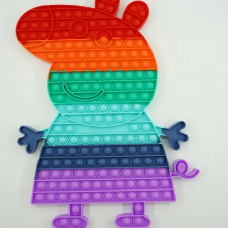 Jucării senzoriale - Jucărie senzorială POP IT mare multicolor PEPPA PIG