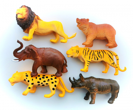 Jucării de rol - Set 6 figurine ANIMALE SĂLBATICE