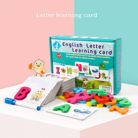 Jocuri Didactice - Joc Educativ pentru învăţarea alfabetului in limba engleză- English letter learning card