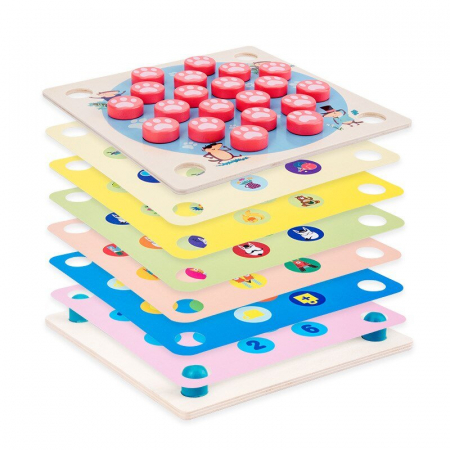 Joc de memorie din lemn MULTIFUNCTIONAL MEMORY CHESS 4 in 1 [2]