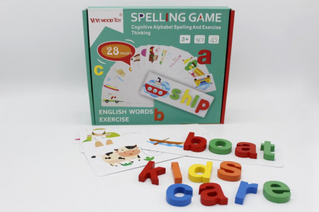 Jocuri Educative - Joc educativ din lemn - Învaţă literele in engleză SPELLING GAME