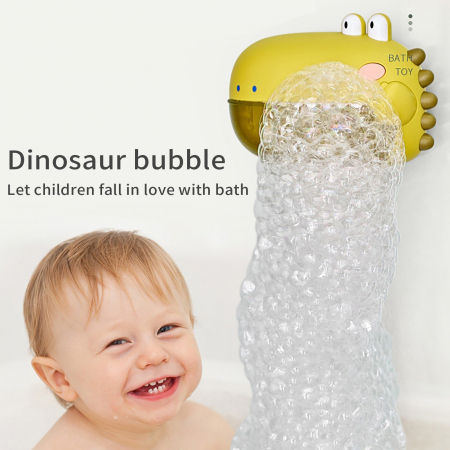 Jucării de facut baloane de săpun - Jucărie de făcut baloane de săpun pentru baie cu sunete design dinozaur