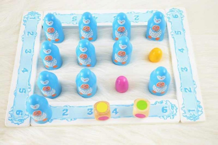 Joc de memorie din lemn PINGUINII - Penguin memory game [4]